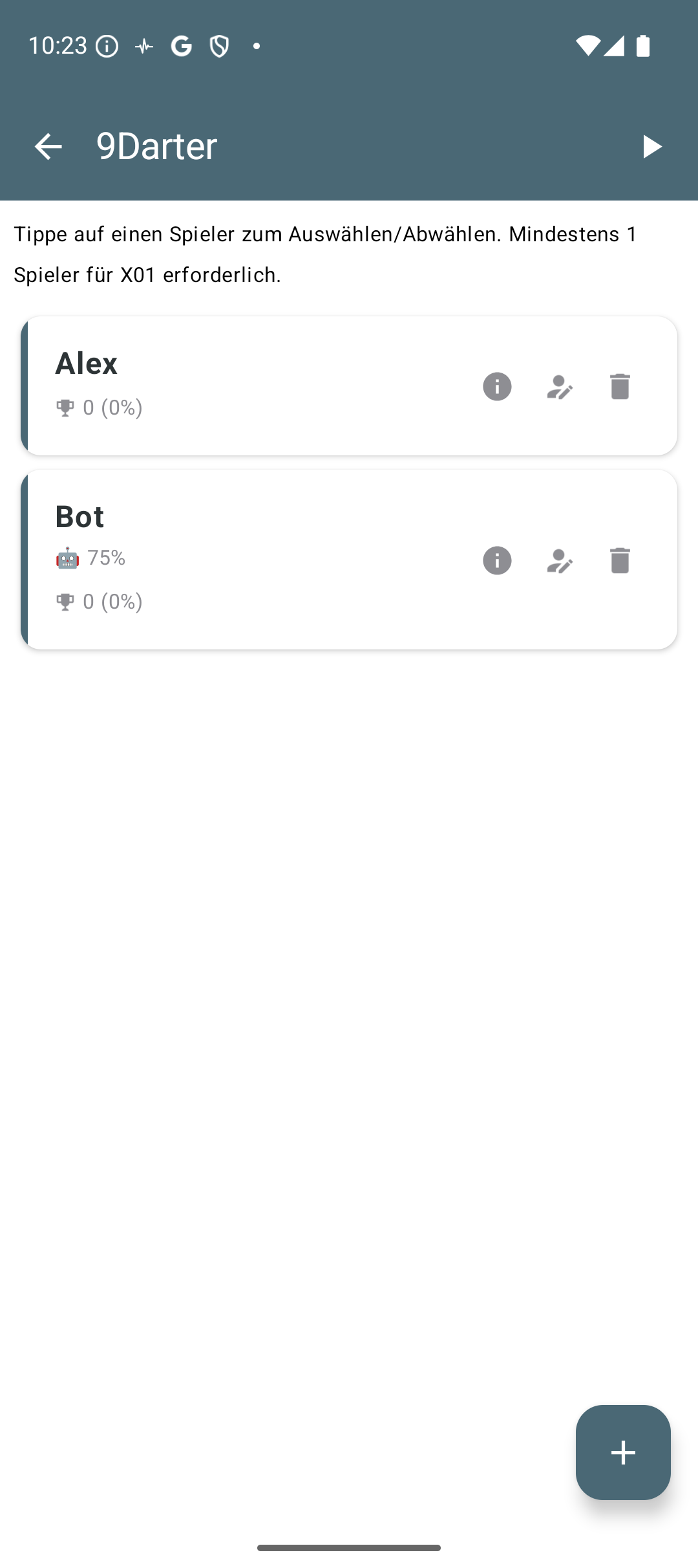 9Darter Spielereinrichtung und Bot-Modus